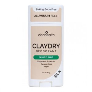 Zion Health Clay Dry Silk Deodorant Stick 2.8 oz White Pine